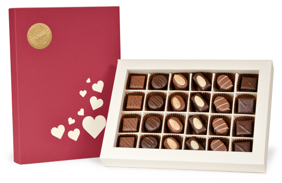 Herzerl-Pralinenpackung